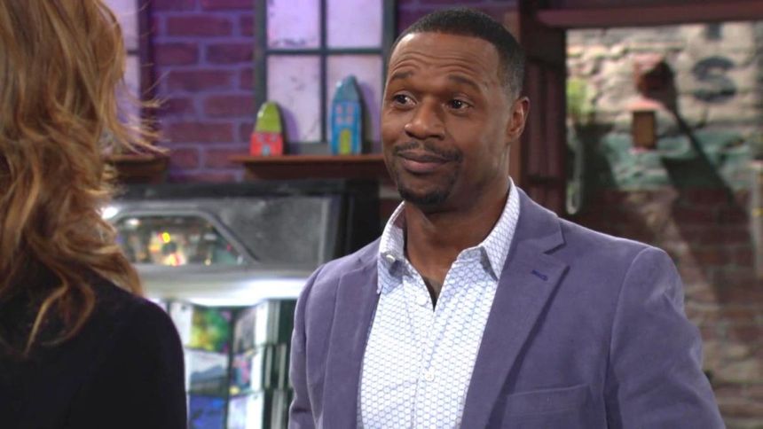 Damian (Jermaine Rivers) tente de charmer Lily. Les Feux de l'Amour,
épisode 13065 (20 février 2025,
CBS)