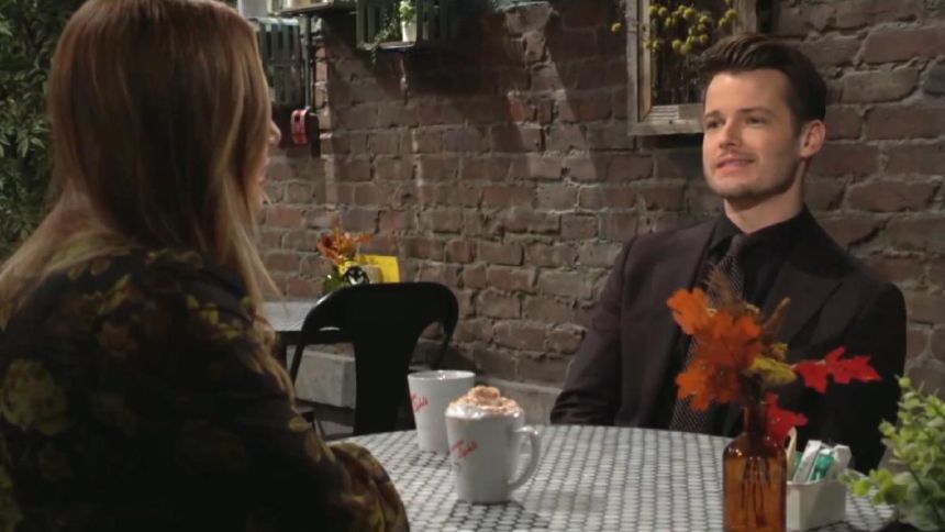 Kyle (Michael Mealor) s'emballe un peu. Les Feux de l'Amour,
épisode 13099 (11 avril 2025,
CBS)