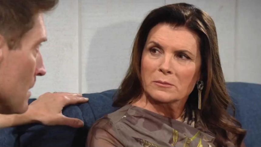 Sheila (Kimberlin Brown) fait un aveu à Deacon. Amour, Gloire et Beauté/Top Models,
épisode 9538 (3 juin 2025,
CBS)