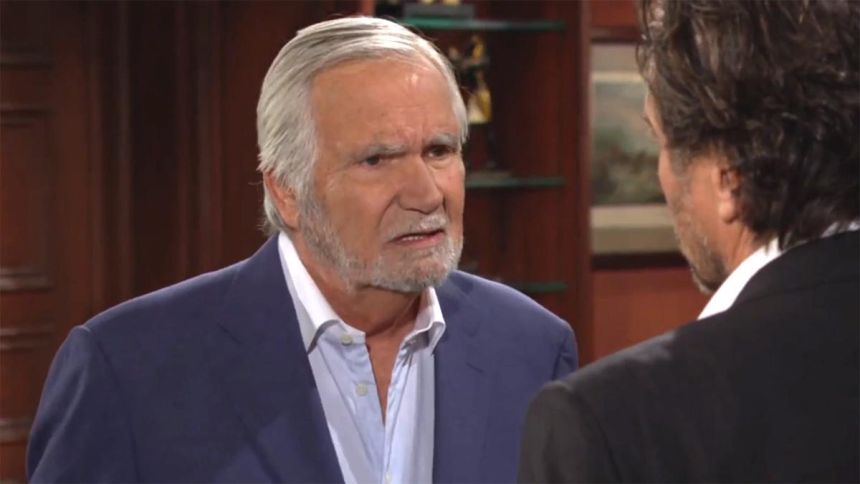 Eric (John McCook) ne voudrait pas que Ridge ait des regrets. Amour, Gloire et Beauté/Top Models,
épisode 9603 (4 septembre 2025,
CBS)