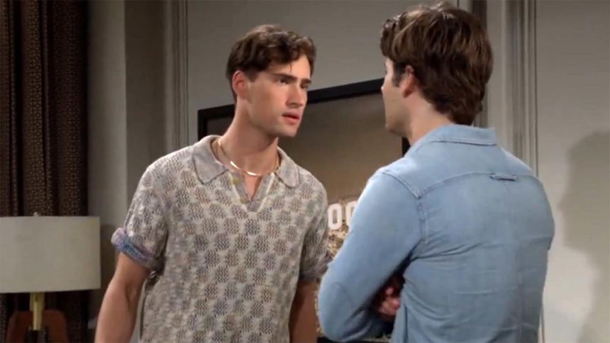 Deke (Harrison Cone) ne veut pas voir Luna chez lui ! Amour, Gloire et Beauté/Top Models,
                     épisode 9611 (16 septembre 2025,
CBS)