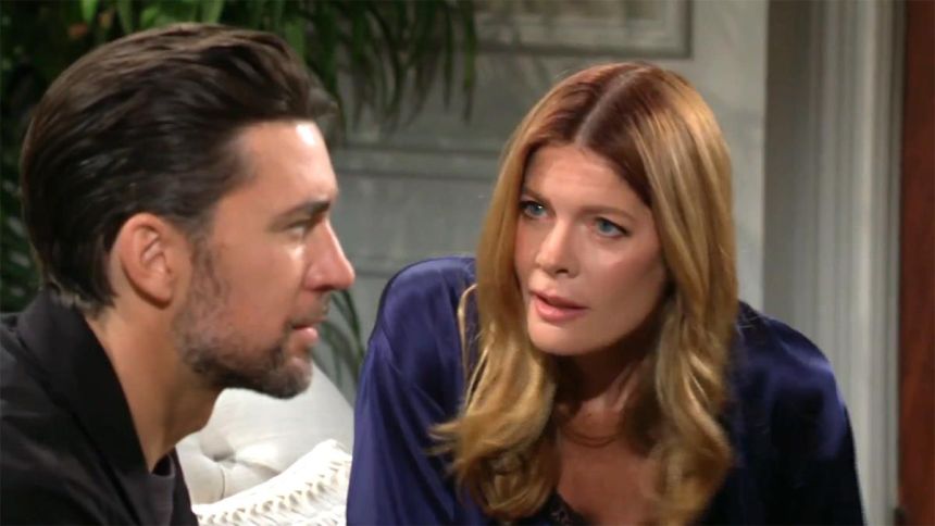 Phyllis (Michelle Stafford) montre patte blanche à Cane. Les Feux de l'Amour,
                     épisode 13239 (24 octobre 2025,
CBS)