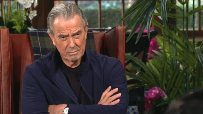 Victor (Eric Braeden) est surpris par le marché que lui propose Phyllis. Les Feux de l'Amour,
                     épisode 13241 (28 octobre 2025,
CBS)