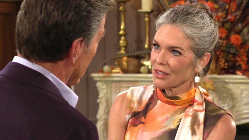 Diane (Susan Walters) et Jack (Peter Bergman) espèrent que leur plan protégera Jabot. Les Feux de l'Amour,
                     épisode 13264 (2 décembre 2025,
CBS)