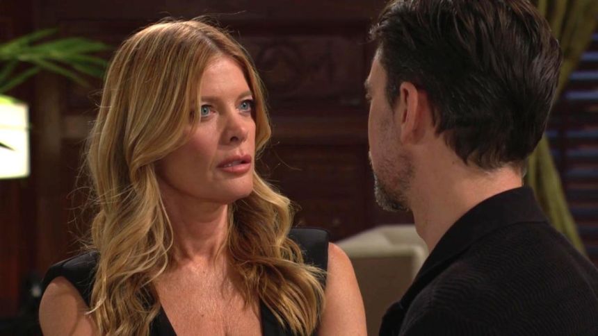 Phyllis (Michelle Stafford) réalise que Cane est un homme plein de surprises. Les Feux de l'Amour,
                     épisode 13290 (9 janvier 2026,
CBS)
