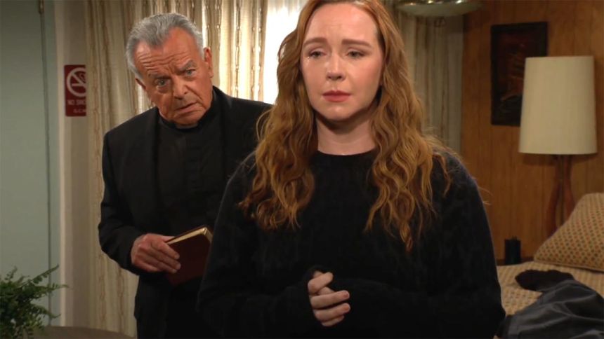 Ian (Ray Wise) tient à ce que Mariah (Camryn Grimes) aille au bout des choses. Les Feux de l'Amour,
                     épisode 13302 (27 janvier 2026,
CBS)