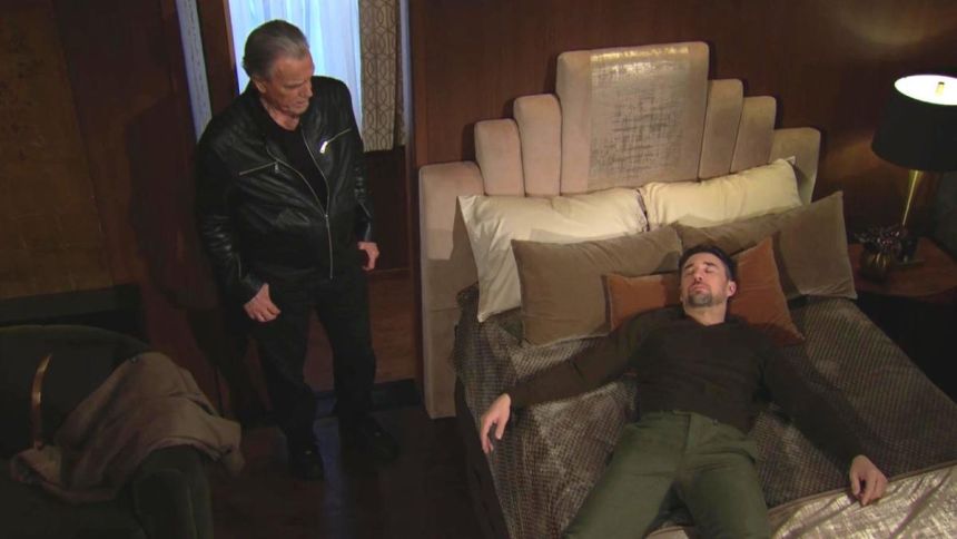 Victor (Eric Braeden) comprend mieux le silence de Cane. Les Feux de l'Amour,
                     épisode 13314 (12 février 2026,
CBS)