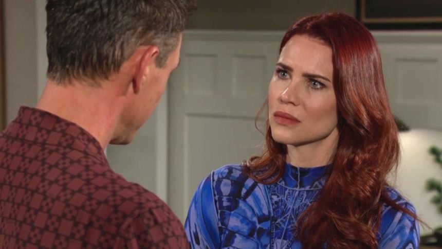 Sally (Courtney Hope) ne veut pas nier les tensions dans son couple. Les Feux de l'Amour,
                     épisode 13315 (13 février 2026,
CBS)