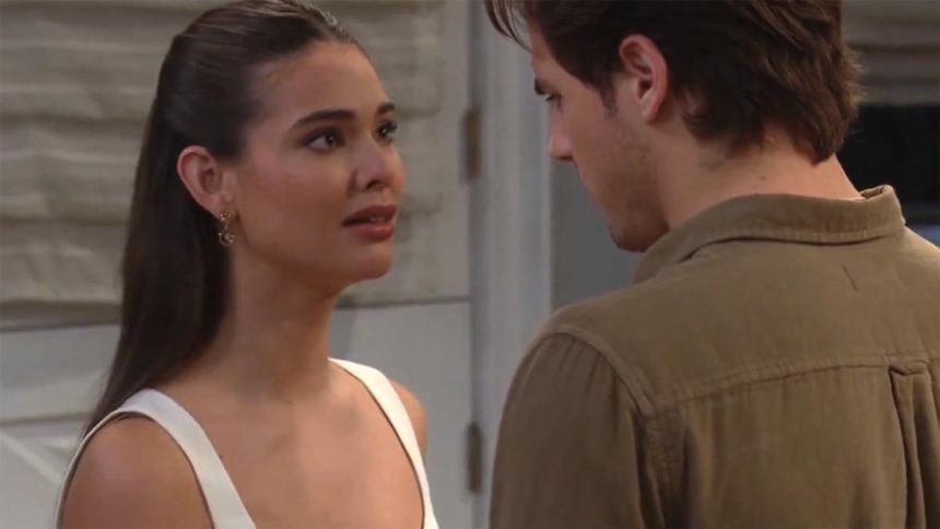 Electra (Laneya Grace) a le cœur brisé. Amour, Gloire et Beauté/Top Models,
                     épisode 9715 (13 février 2026,
CBS)