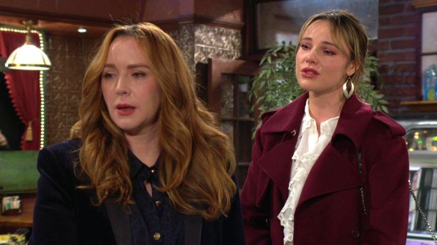 Tessa (Cait Fairbanks) retrouve Mariah après des mois de séparation. Les Feux de l'Amour,
                     épisode 13316 (16 février 2026,
CBS)