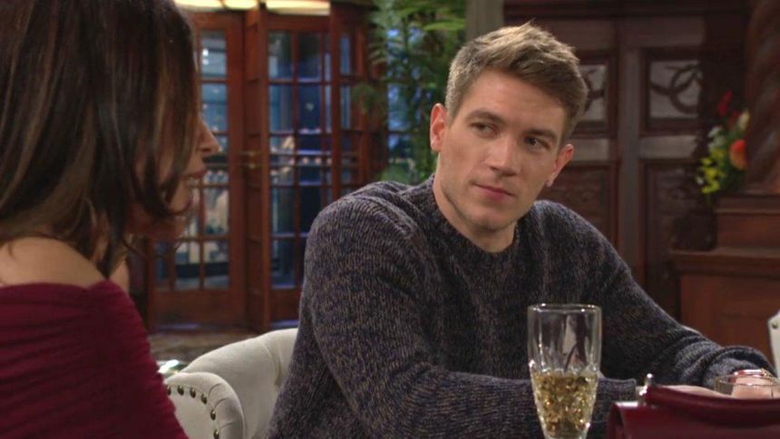 Noah (Lucas Adams) prend des nouvelles d'Audra. Les Feux de l'Amour,
                     épisode 13321 (23 février 2026,
CBS)