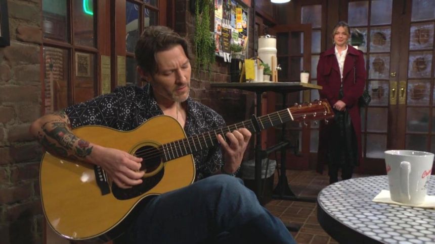 La musique lie Daniel (Michael Graziadei) et Tessa (Cait Fairbanks). Les Feux de l'Amour,
                     épisode 13322 (24 février 2026,
CBS)