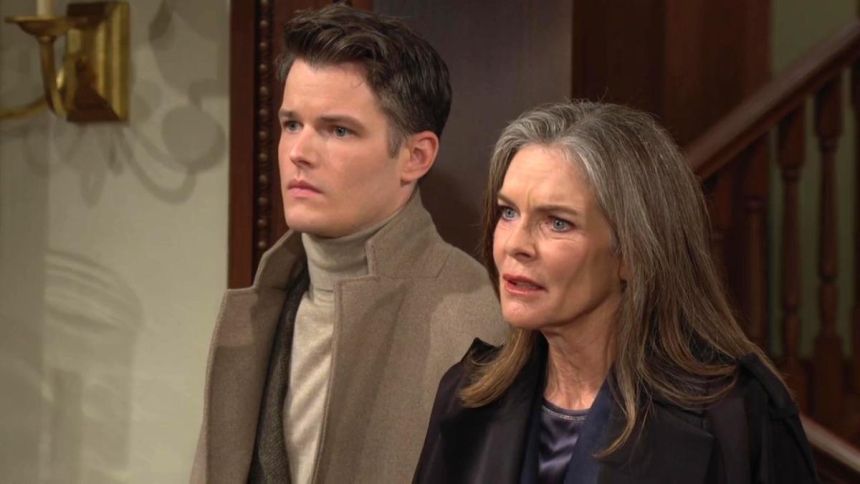 Kyle (Michael Mealor) et Diane (Susan Walters) s'inquiètent pour Jack. Les Feux de l'Amour,
                     épisode 13329 (5 mars 2026,
CBS)