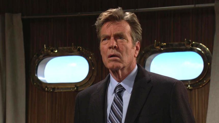 Jack (Peter Bergman) n'en croit pas ses yeux. Les Feux de l'Amour,
                     épisode 13330 (6 mars 2026,
CBS)